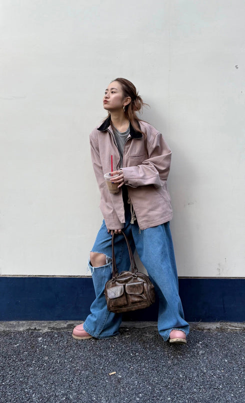 バイカラールーズブルゾン